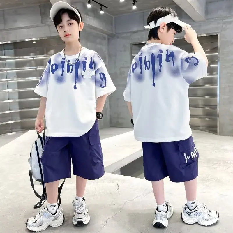 2025 Boys Girls Sports Short Suit - Trendy Korean Fashion Set