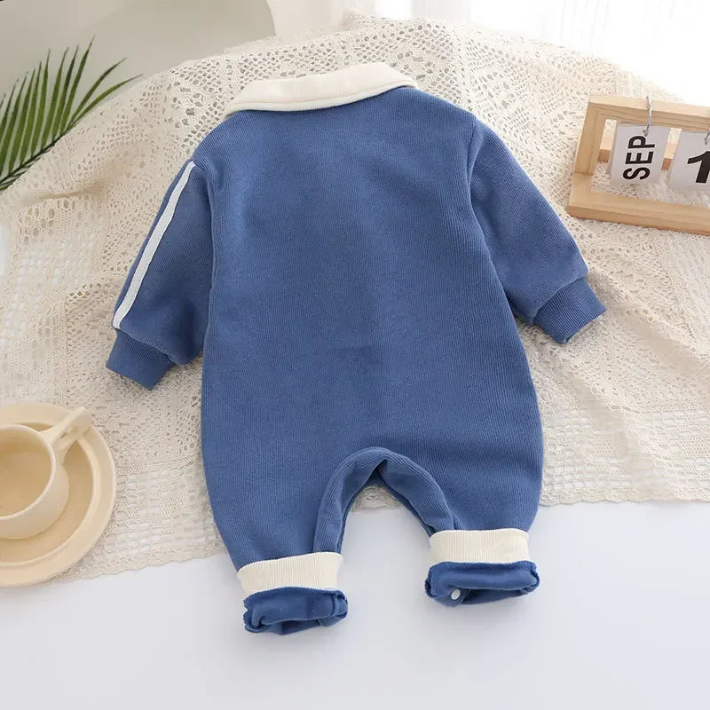 Handsome Baby Romper - Stylish Cotton Onesie for Newborns