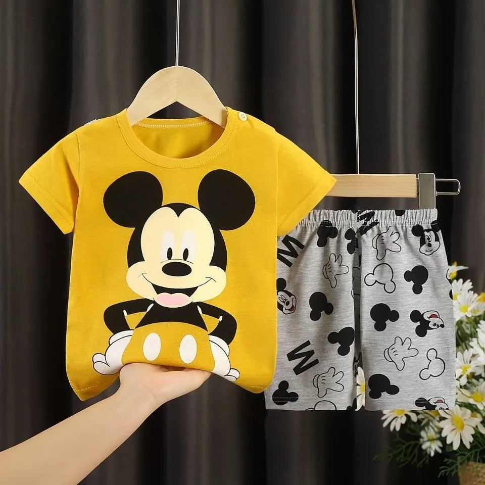 Disney Mickey Mouse Summer Boys' 2pc Short Sleeve Suit