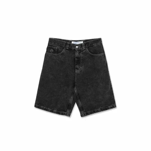 Y2K Baggy Denim Shorts with Rhinestones - Unisex Style