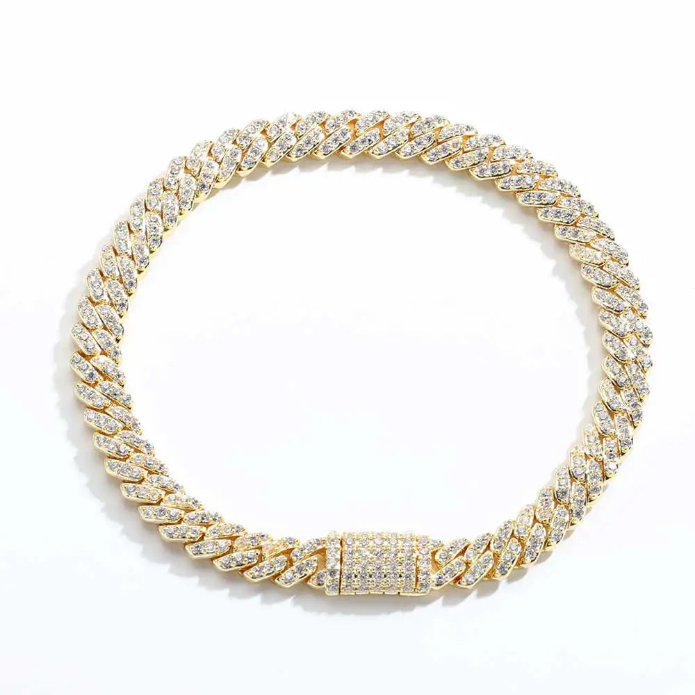 6mm Gold Plated Cuban Chain Bracelet for Women.