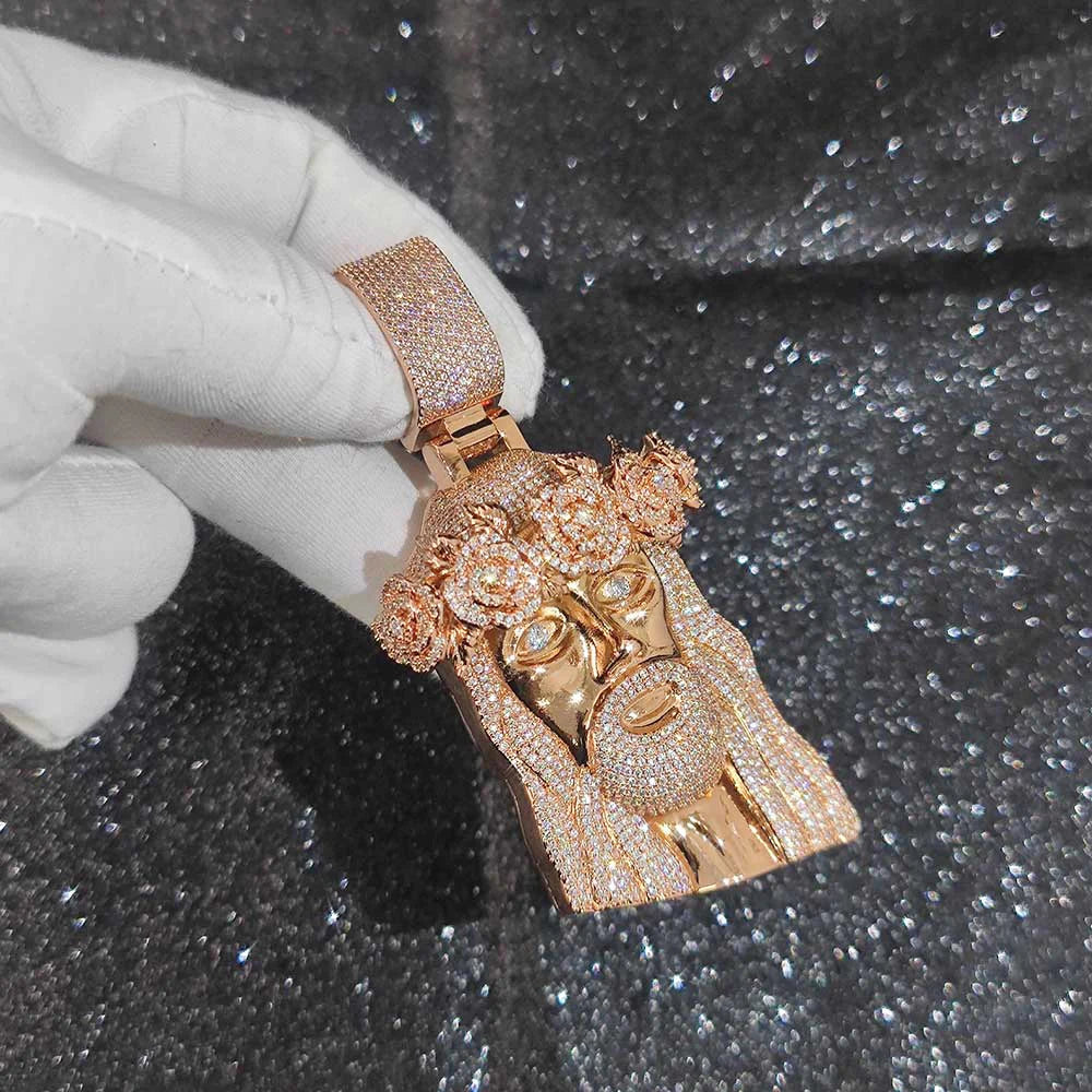 Iced Out Diamond Jesus Pendant - Luxury Hip Hop Jewelry.