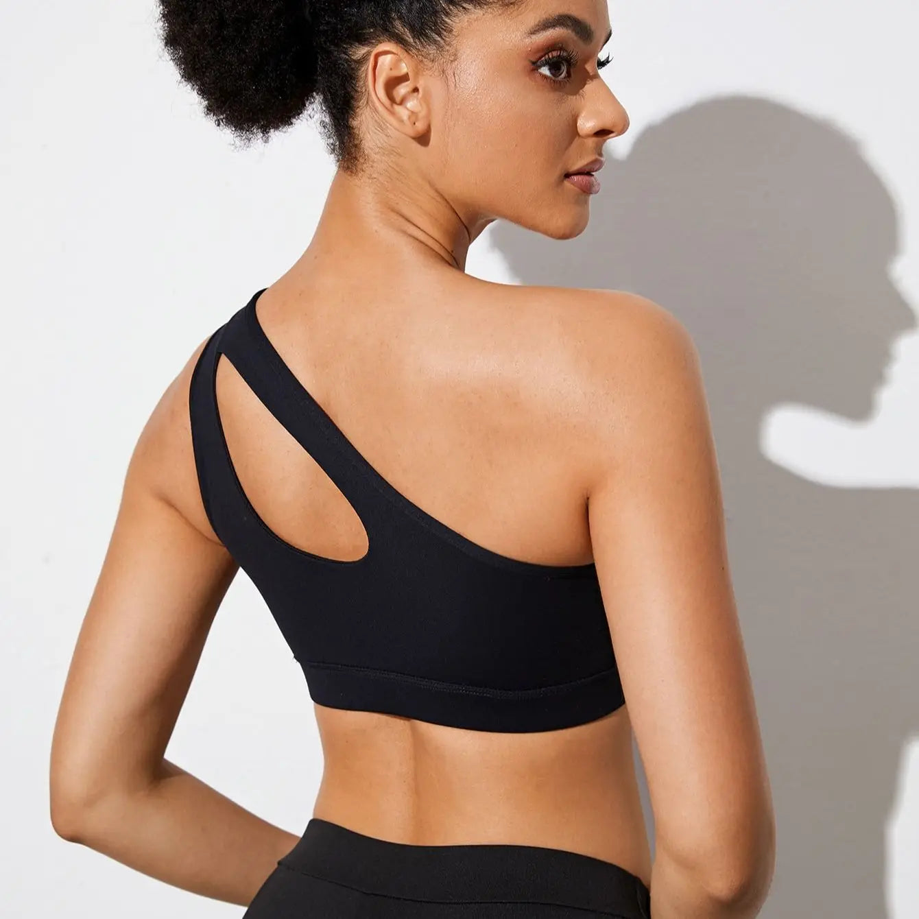 Stylish One Shoulder Push Up Sports Bra for Women.