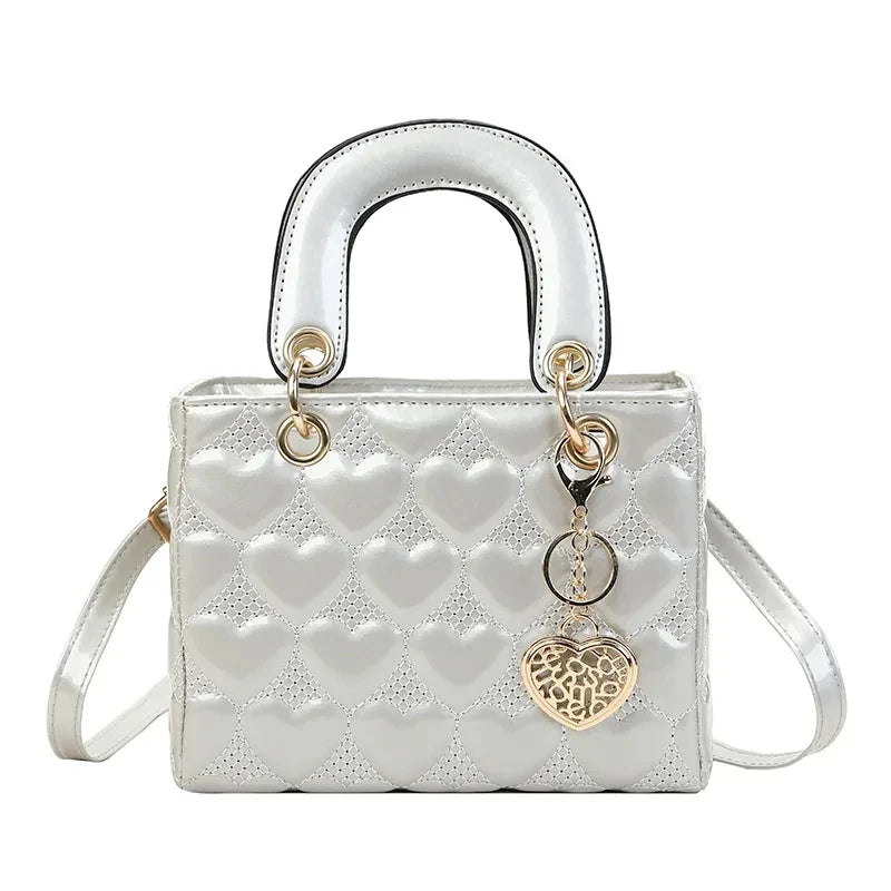 Luxury Quilted Square Handle Handbag for Women.