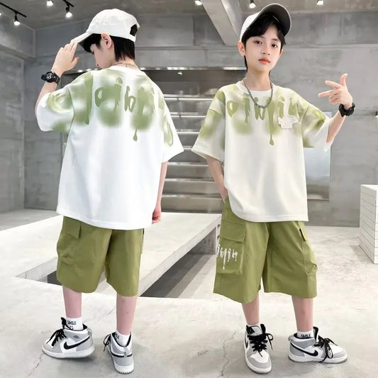 2025 Boys Girls Sports Short Suit - Trendy Korean Fashion Set