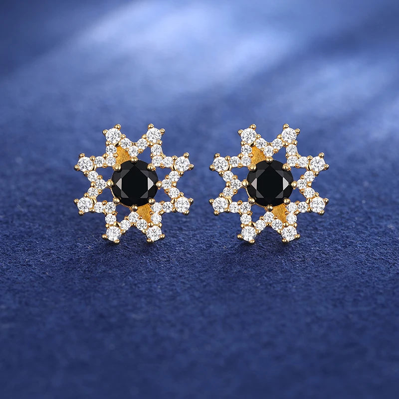 Luxury Moissanite Star Stud Earrings for Women.