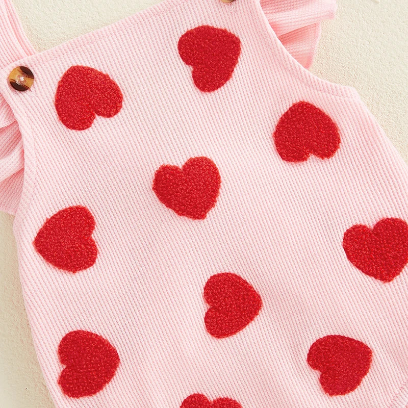 Sweet Style Newborn Girls Summer Romper with Heart Design