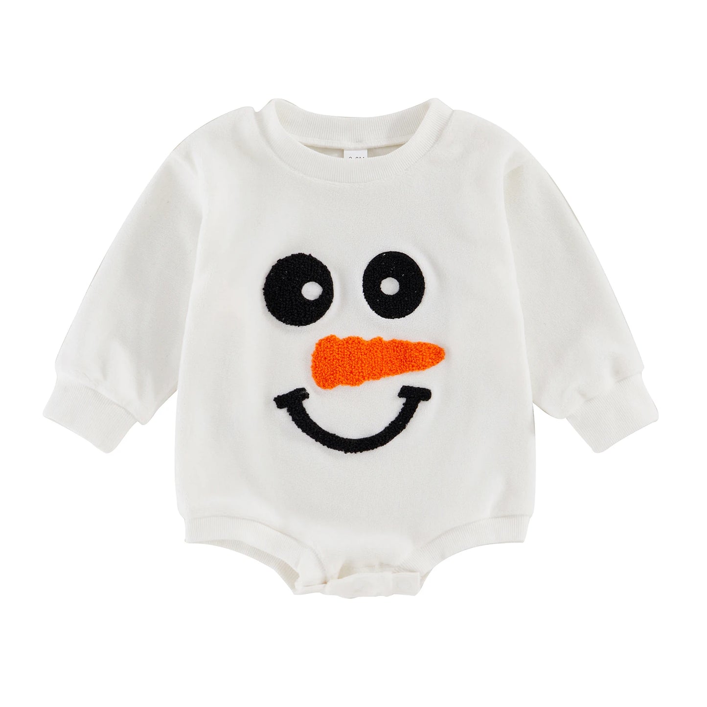 Christmas Snowman Embroidered Baby Bodysuit