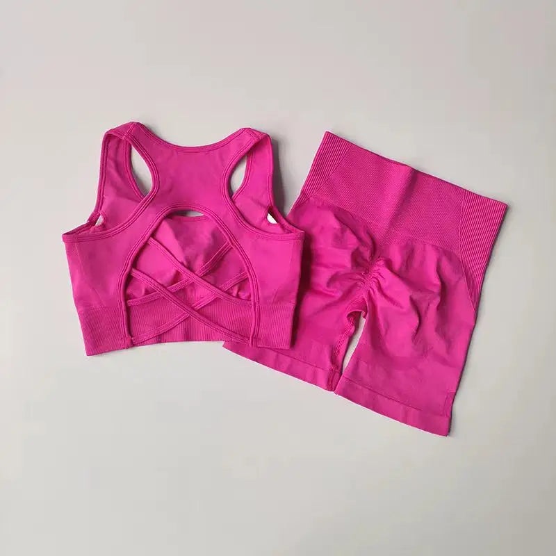 2 PCS Women’s Seamless Yoga Set - Trending Workout Suit.