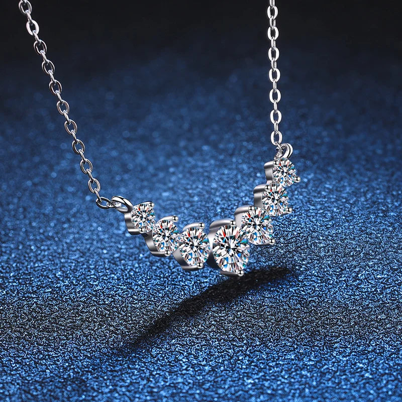 Dazzling Moissanite Necklace for Women - 925 Silver.