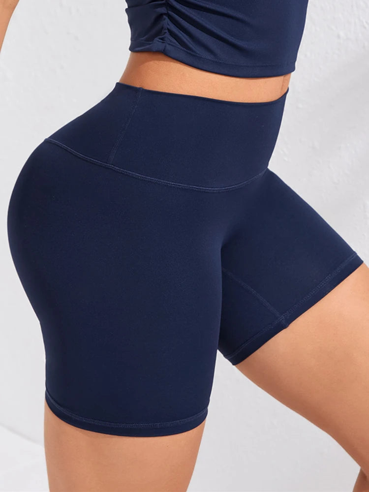 Trendy High Waist Fitness Shorts for Women