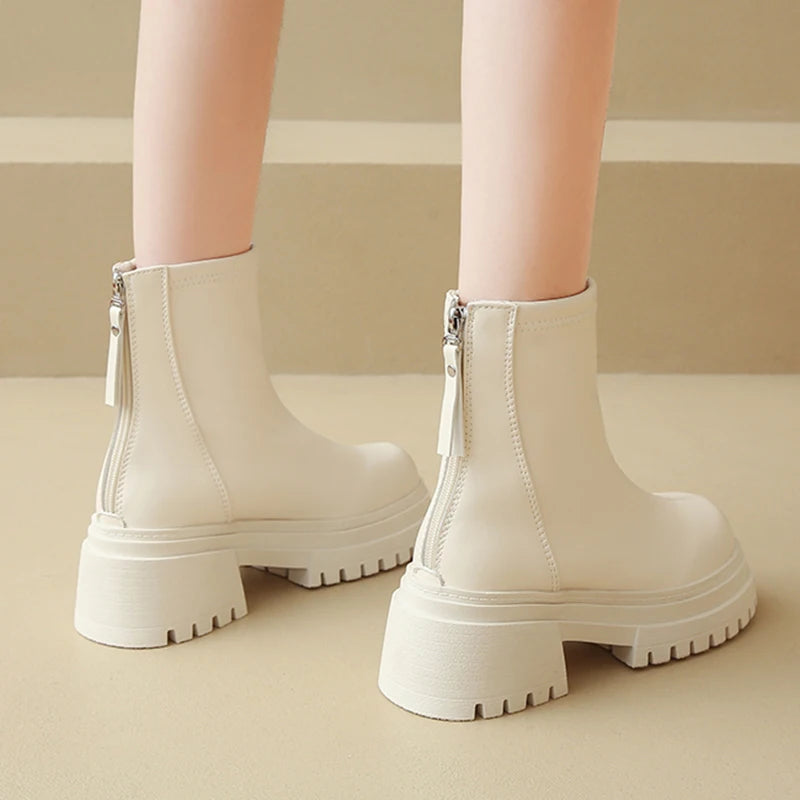 2025 Chunky Platform Ankle Boots for Women