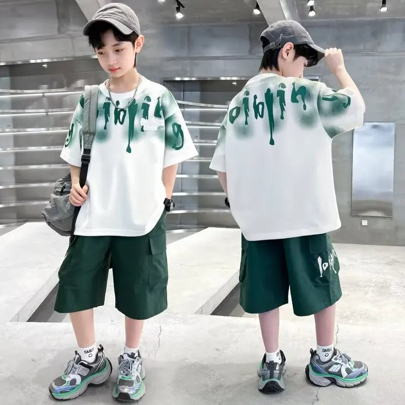 2025 Boys Girls Sports Short Suit - Trendy Korean Fashion Set