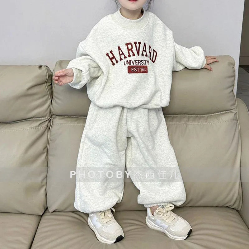 2025 Winter Kids Casual Hoodie & Pants Set