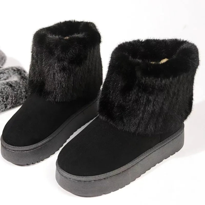 Women's Luxury Warm Velvet Mid-Calf Snow Boots