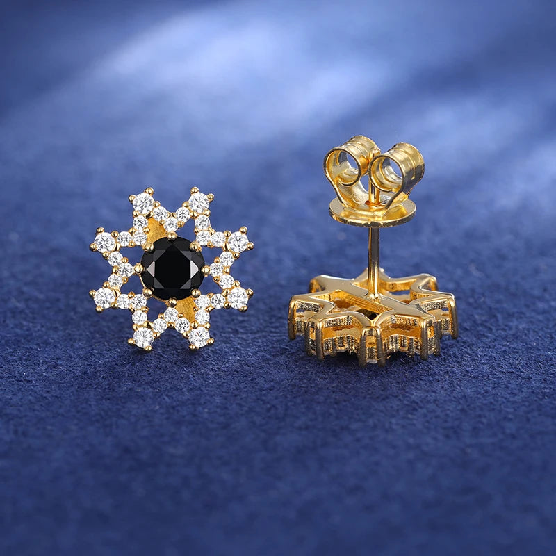 Luxury Moissanite Star Stud Earrings for Women.