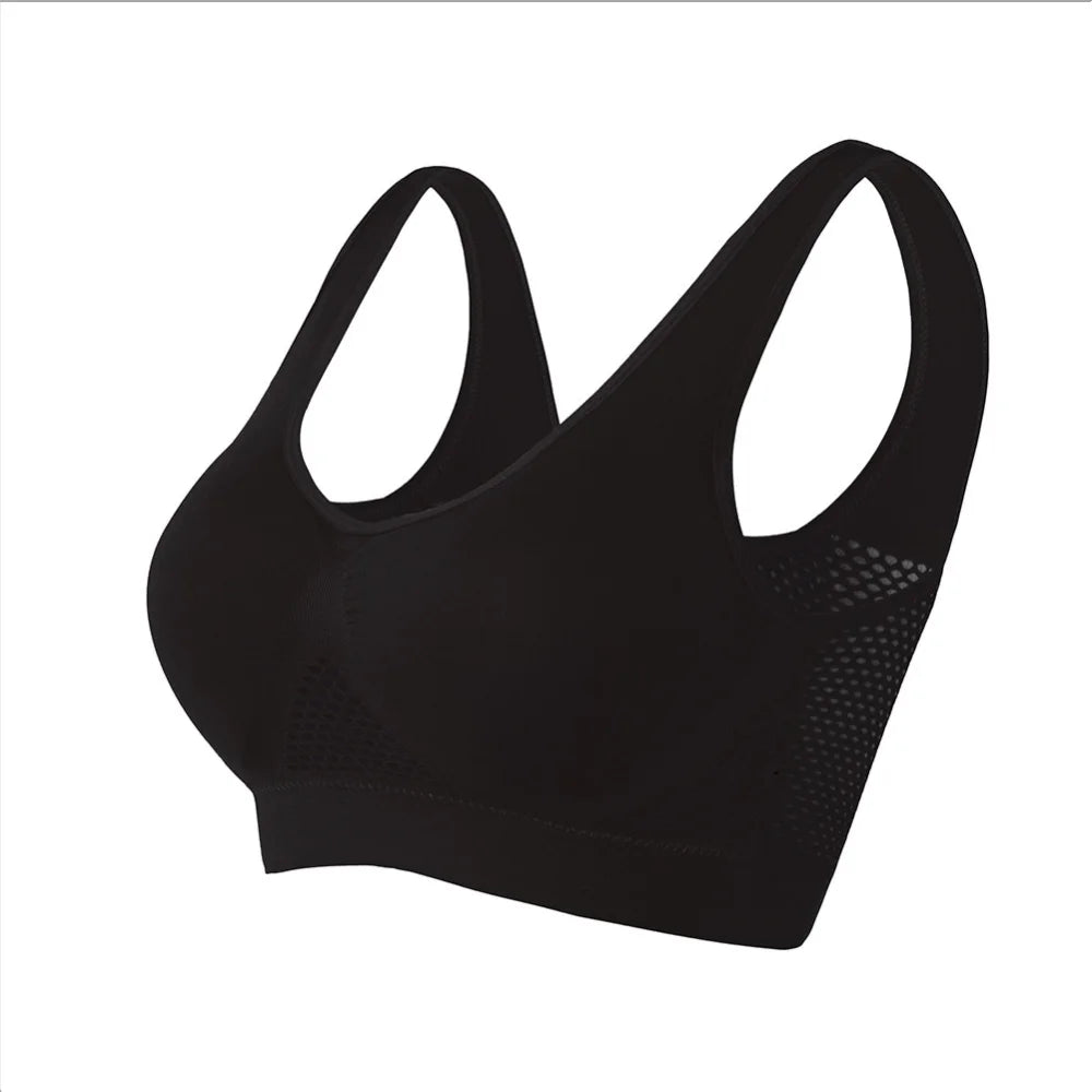 Seamless Mesh Women's Sports Bra - Chic & Comfy.