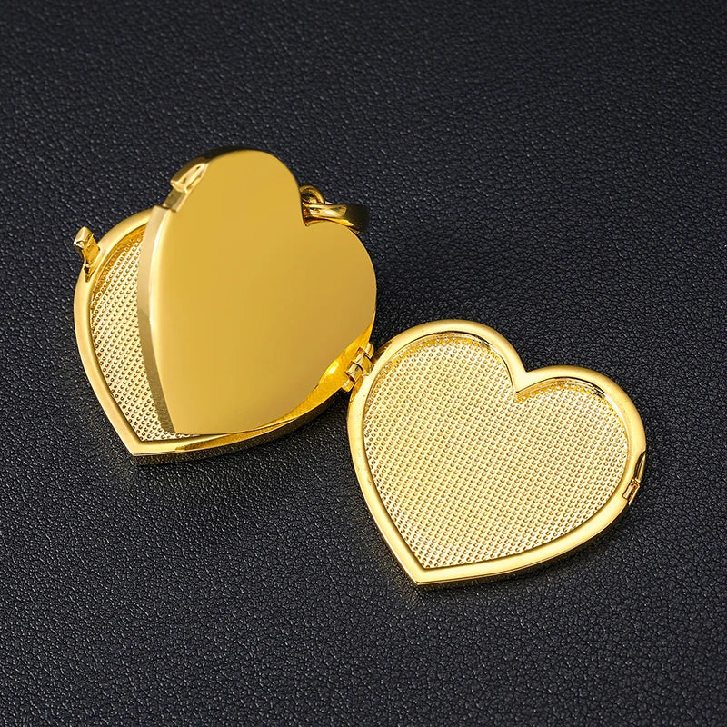 Custom Heart-Shaped Photo Pendant Necklace.