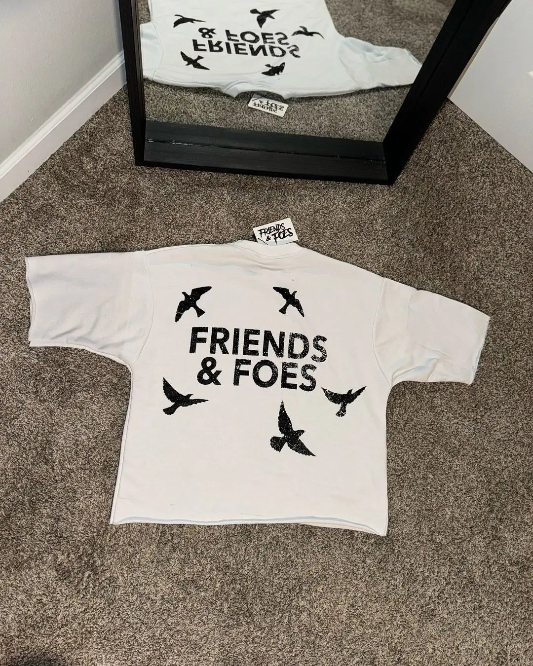 American No New Friends Oversized Graphic Tee.