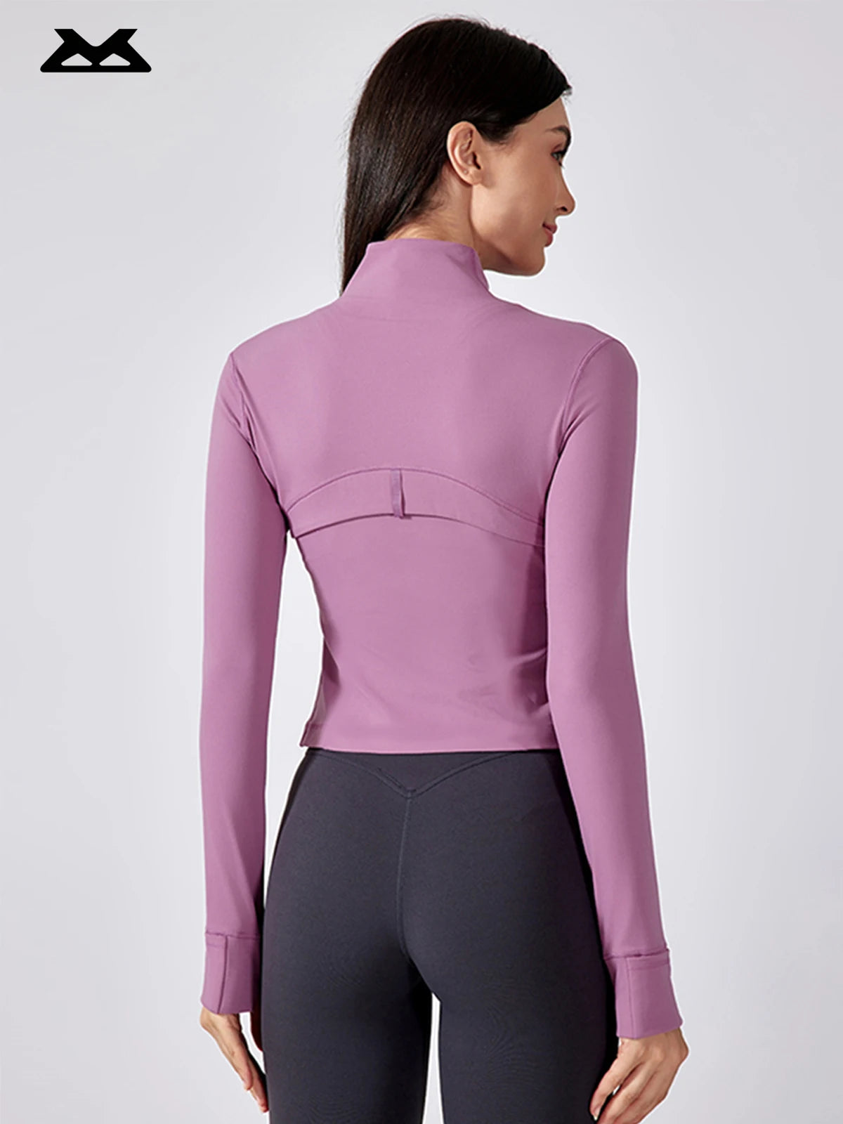 Women's Slim Fit Stand Collar Yoga Jacket.