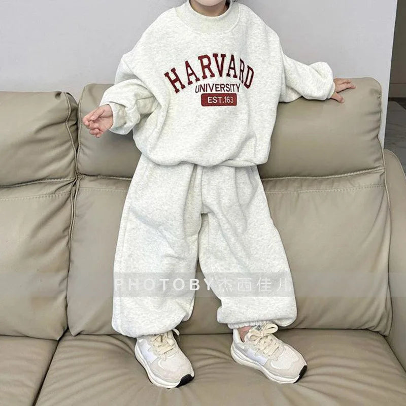 2025 Winter Kids Casual Hoodie & Pants Set