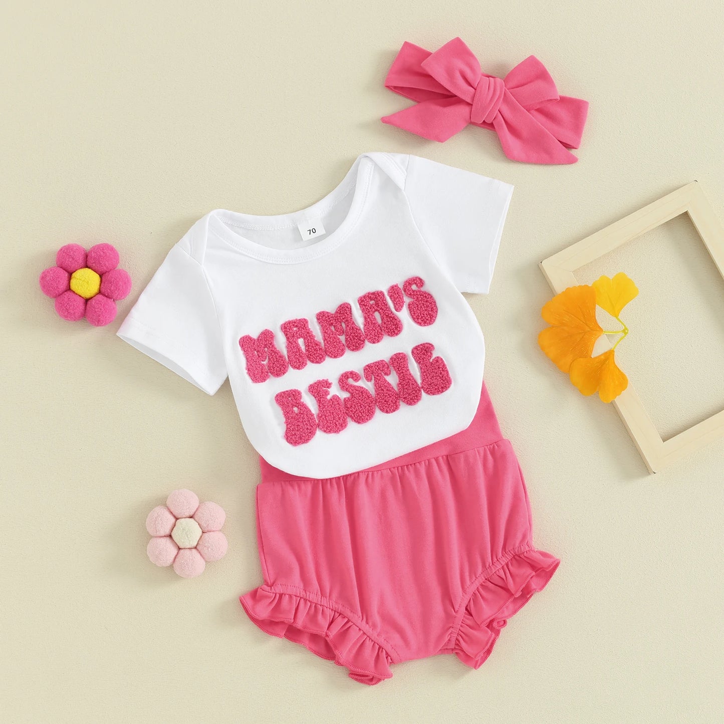 Cute Newborn Baby Girls Summer Outfit Set - 3PCS