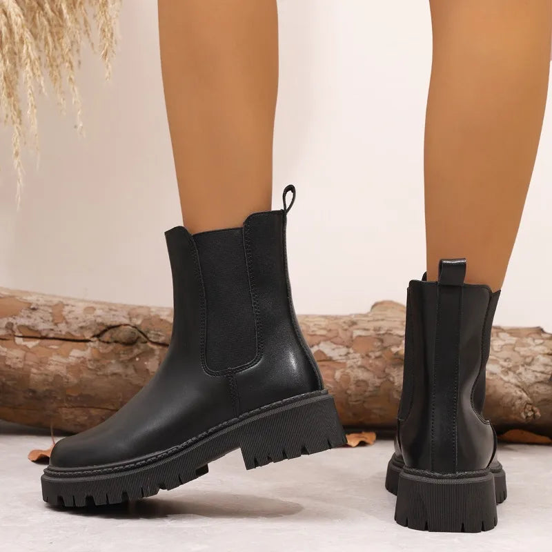 Bold Waterproof Ankle Boots for Women - Edgy & Stylish.