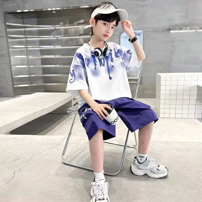 2025 Boys Girls Sports Short Suit - Trendy Korean Fashion Set