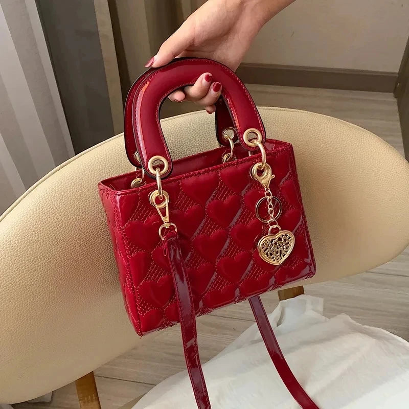 Luxury Quilted Square Handle Handbag for Women.