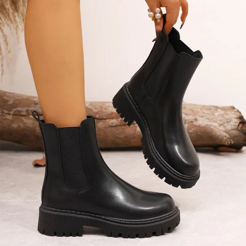 Bold Waterproof Ankle Boots for Women - Edgy & Stylish.